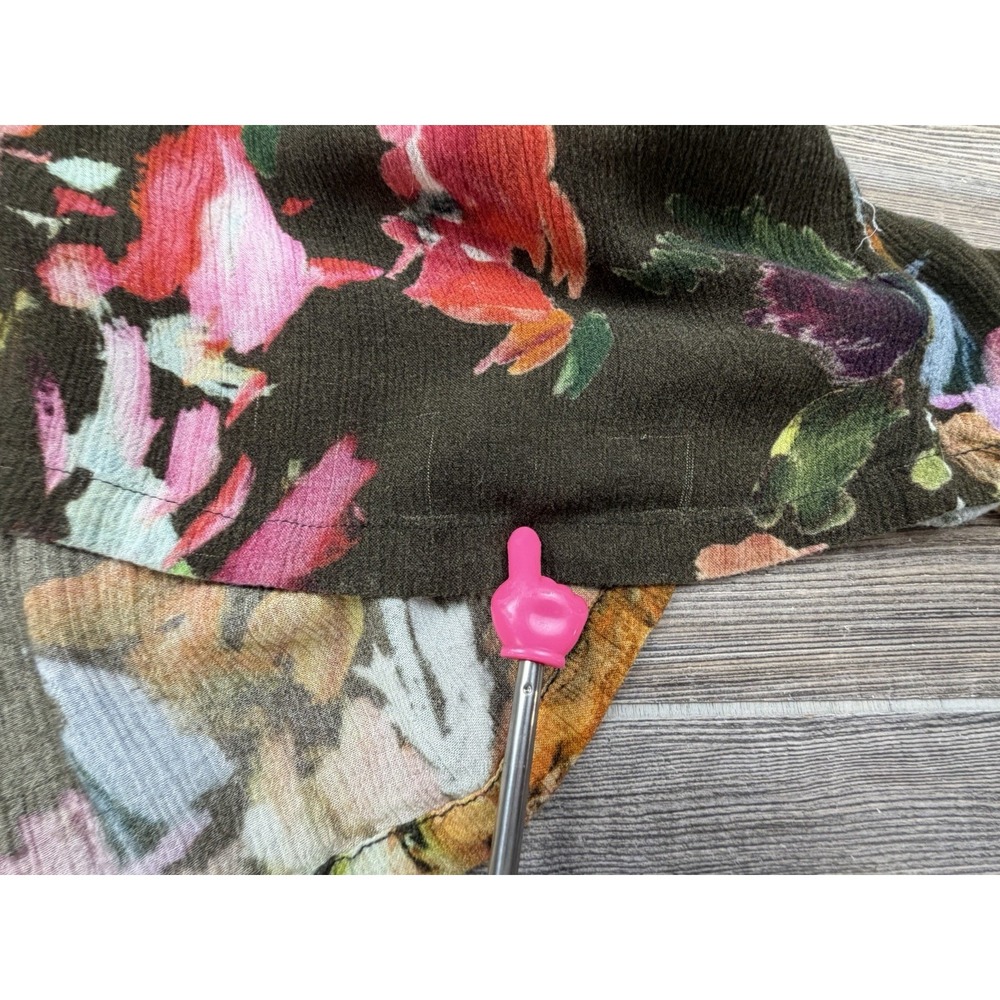 Soft Surroundings Rosalie Tiered Maxi Dress MED Brown Floral Sleeveless Resort - Picture 8 of 16